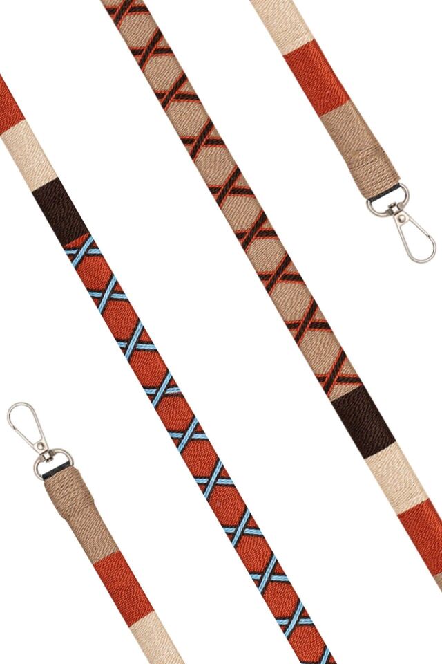 Hippi El Örgüsü Yassı Telefon ve Çanta Askısı 110 cm