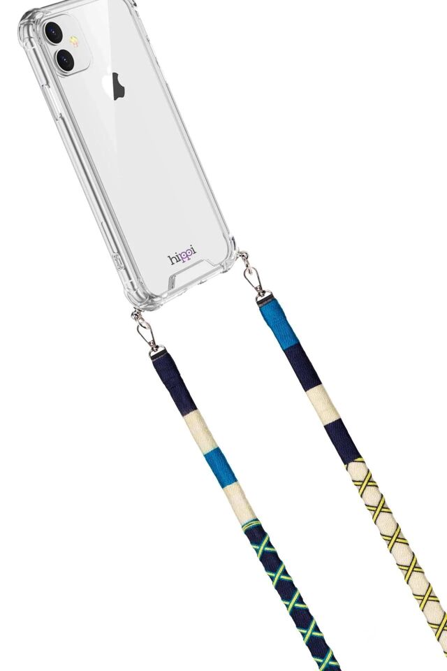Hippi El Örgüsü Yassı Telefon ve Çanta Askısı 110 cm Lemon