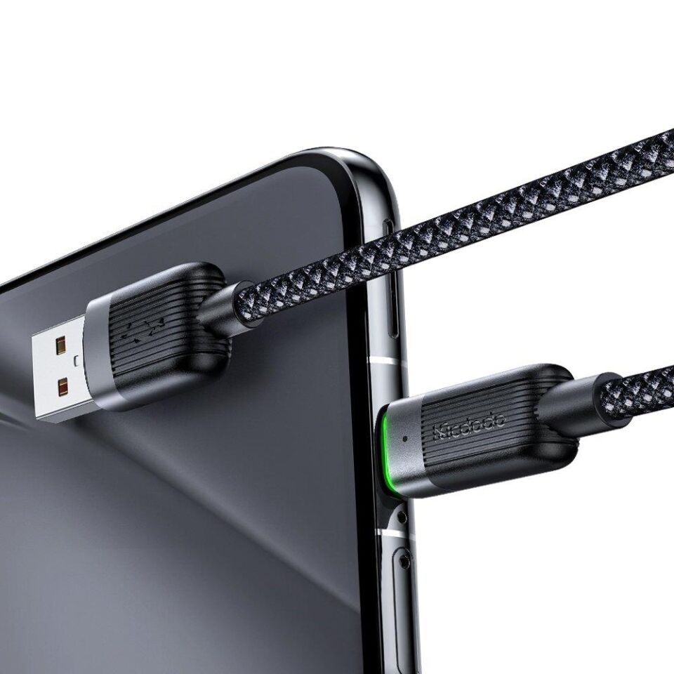 Mcdodo Ca-5650 1.2M Usb-A To Usb-C 6A Siyah Sarılabilir Manyetik Kablo