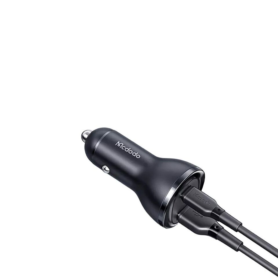 Mcdodo CC-5670 95W 1xType-C 1xUsb Girişli Dijital Göstergeli Araç Çakmak Şarjı - Siyah