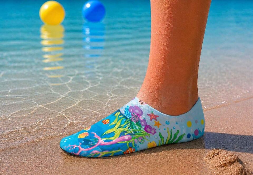 GrippToes Kaymaz Damla Tabanlı Deniz&Havuz Çorabı 5-7 yaş  (27-29) X1
