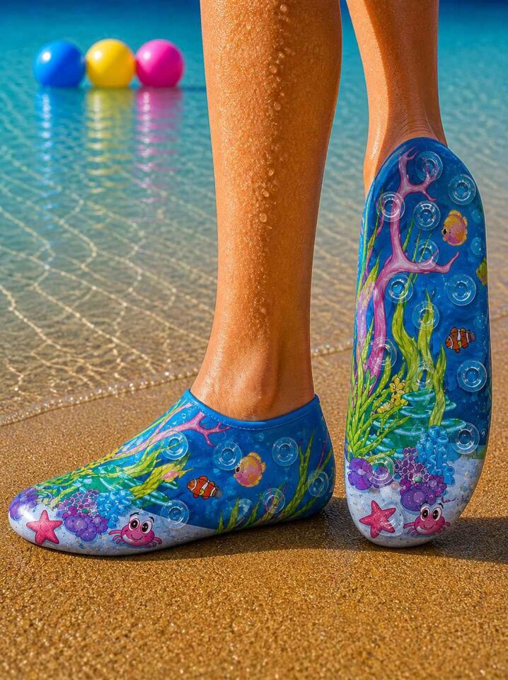 GrippToes Kaymaz Damla Tabanlı Deniz&Havuz Çorabı 5-7 yaş  (27-29) X1