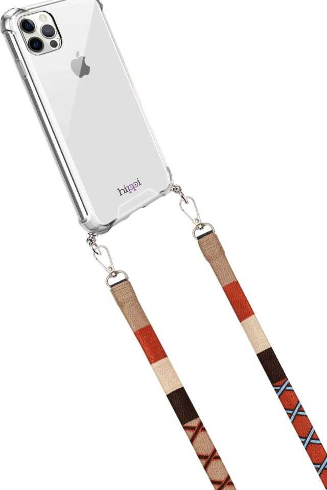Hippi El Örgüsü Yassı Telefon ve Çanta Askısı 110 cm Cinnamon