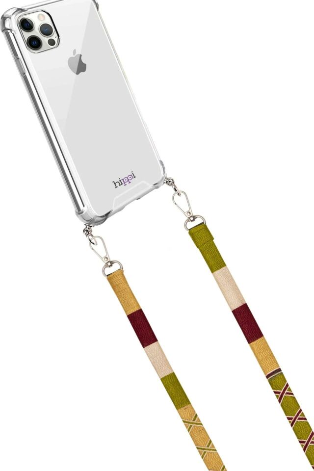 Hippi El Örgüsü Yassı Telefon ve Çanta Askısı 110 cm Mustard