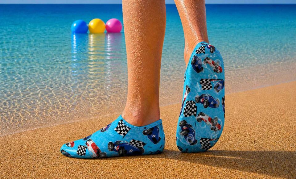 GrippToes Kaymaz Damla Tabanlı Deniz&Havuz Çorabı 7-9 yaş  (30-32) A2