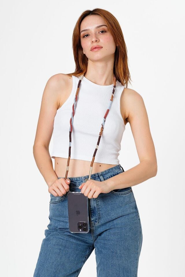 Hippi El Örgüsü Telefon Ve Çanta Askısı 110 cm