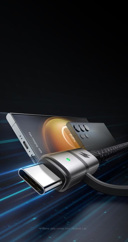 Mcdodo Ca-0450 Lightning Pd 36W - Type-C 100W Destekli 2'si Bir Arada Şarj Kablosu - Siyah