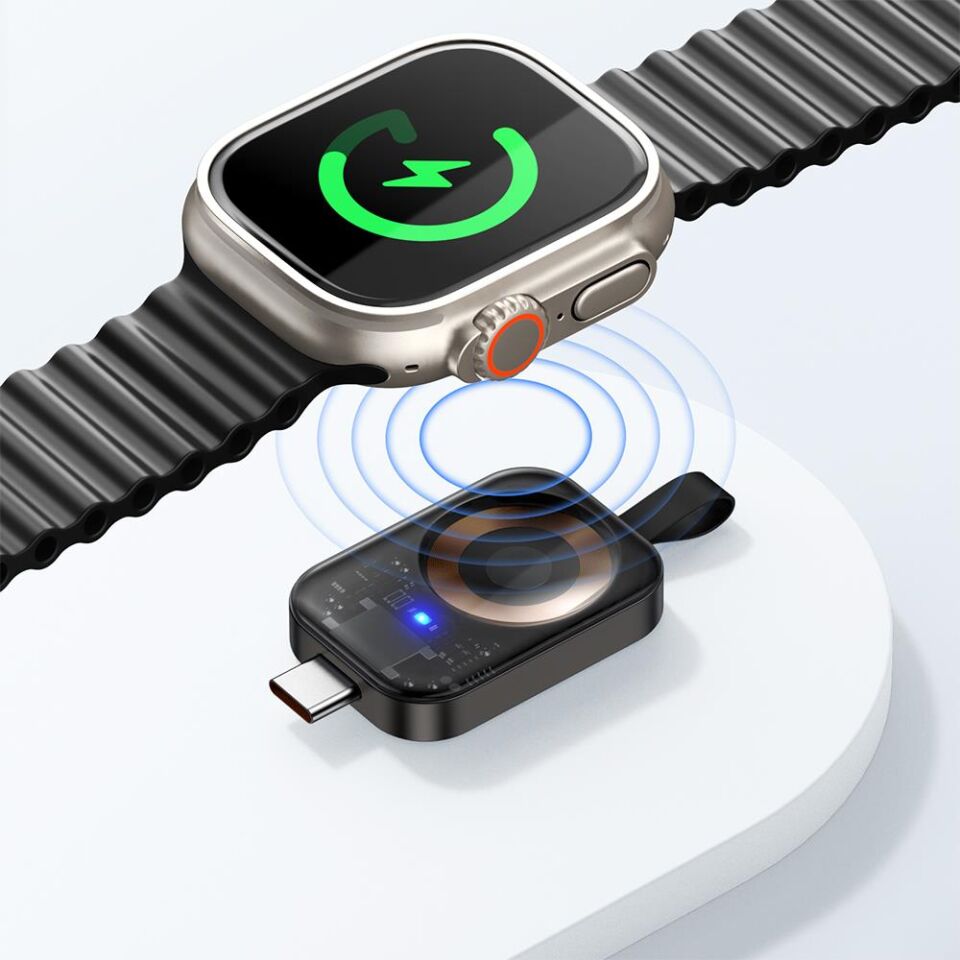 Mcdodo CH-2062 Apple Watch Type-C Kablosuz Şarj Cihazı - Siyah
