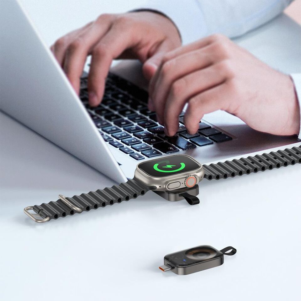Mcdodo CH-2062 Apple Watch Type-C Kablosuz Şarj Cihazı - Siyah