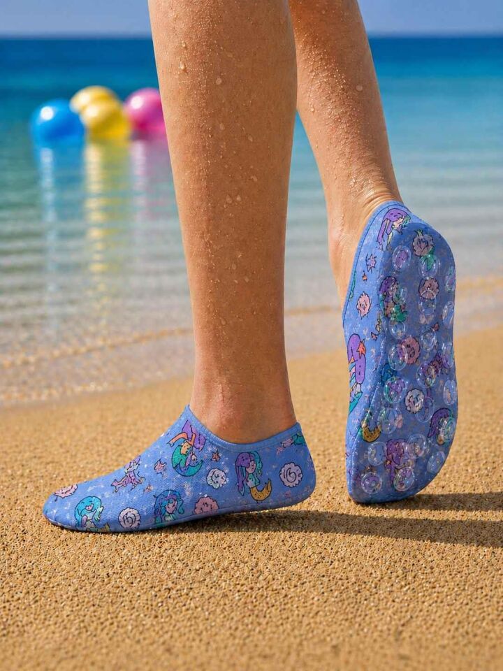 GrippToes Kaymaz Damla Tabanlı Deniz&Havuz Çorabı 7-9 yaş  (30-32) E1