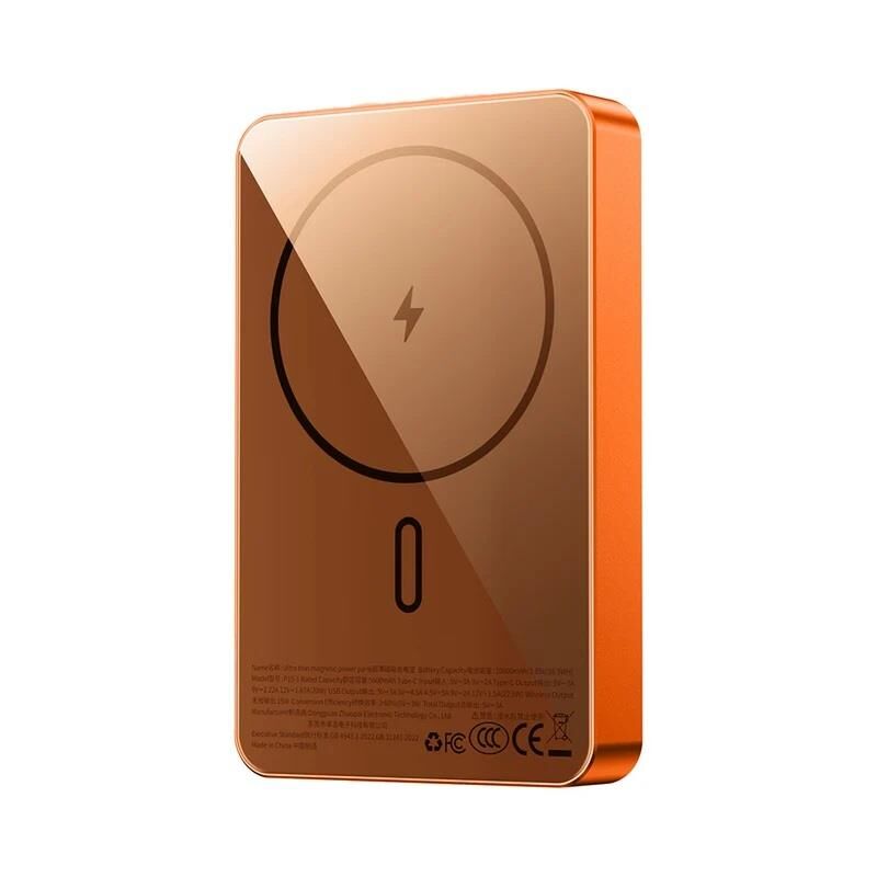 Wiwu P15 LED Işık Göstergeli Ultra İnce PD 20W Kablosuz Powerbank 5000mAh 15W