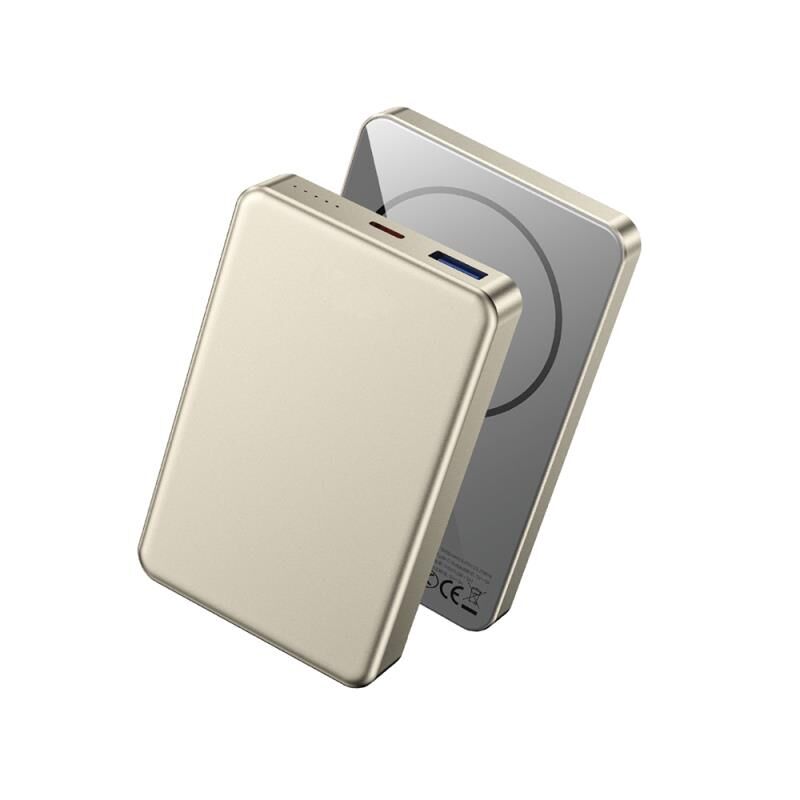 Wiwu P15 LED Işık Göstergeli Ultra İnce PD 20W Kablosuz Powerbank 5000mAh 15W