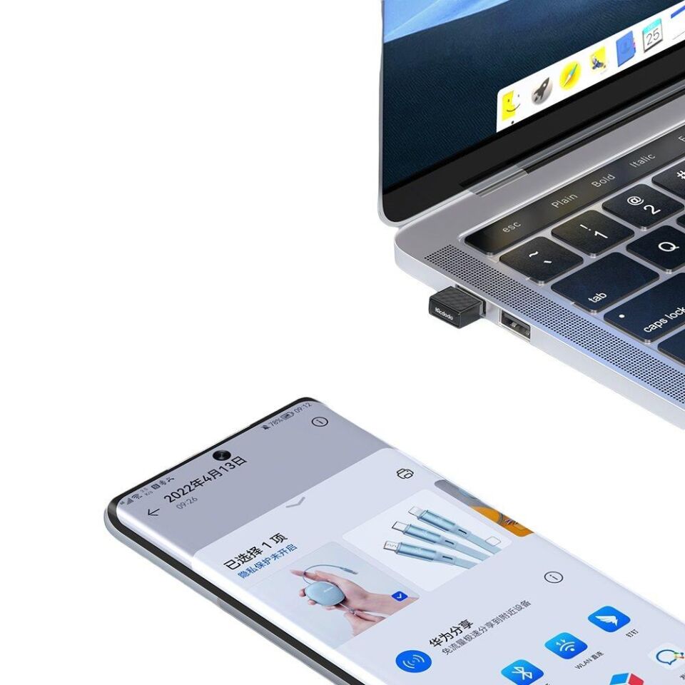 Mcdodo OT-1580 Usb Hızlı Data Aktarım Ve Wireless Adaptör - Siyah