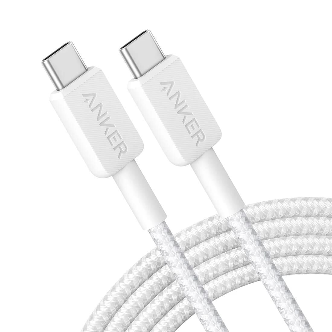 Anker 322 PowerLine USB-C to USB-C Örgülü Kablo 3ft 0.9m 60W