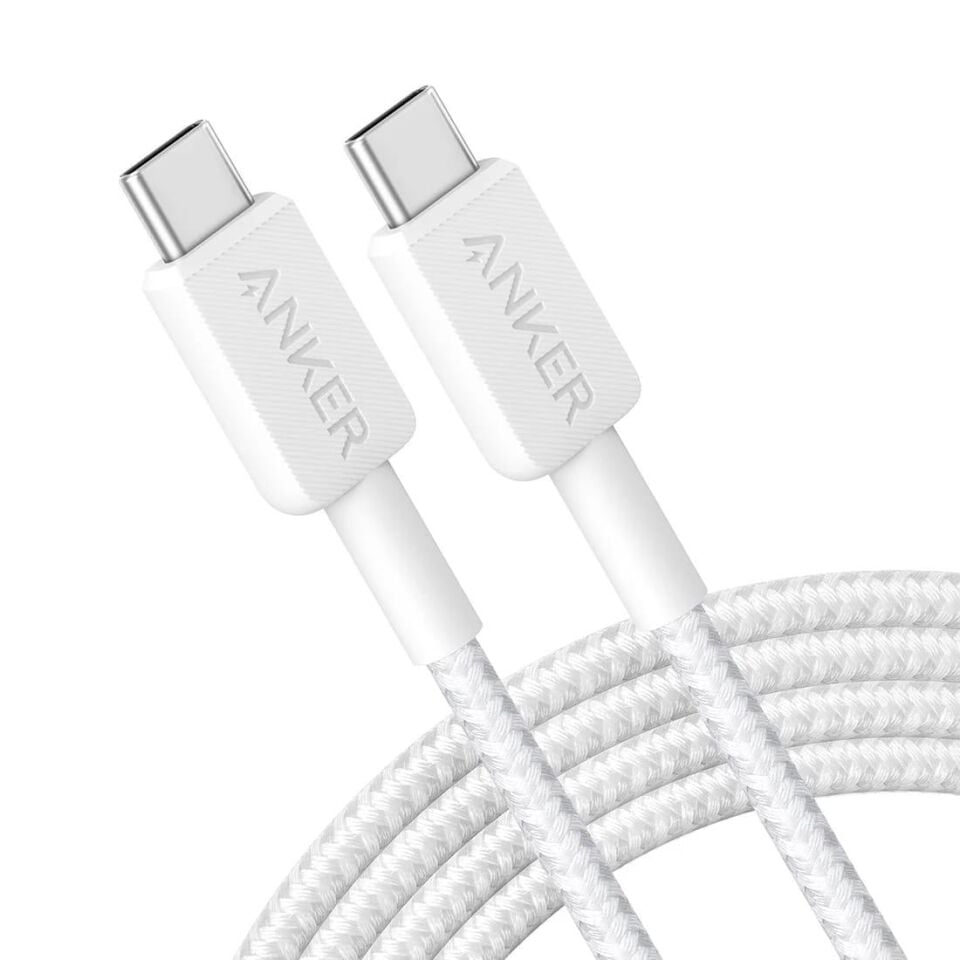 Anker 322 PowerLine USB-C to USB-C Örgülü Kablo 3ft 0.9m 60W
