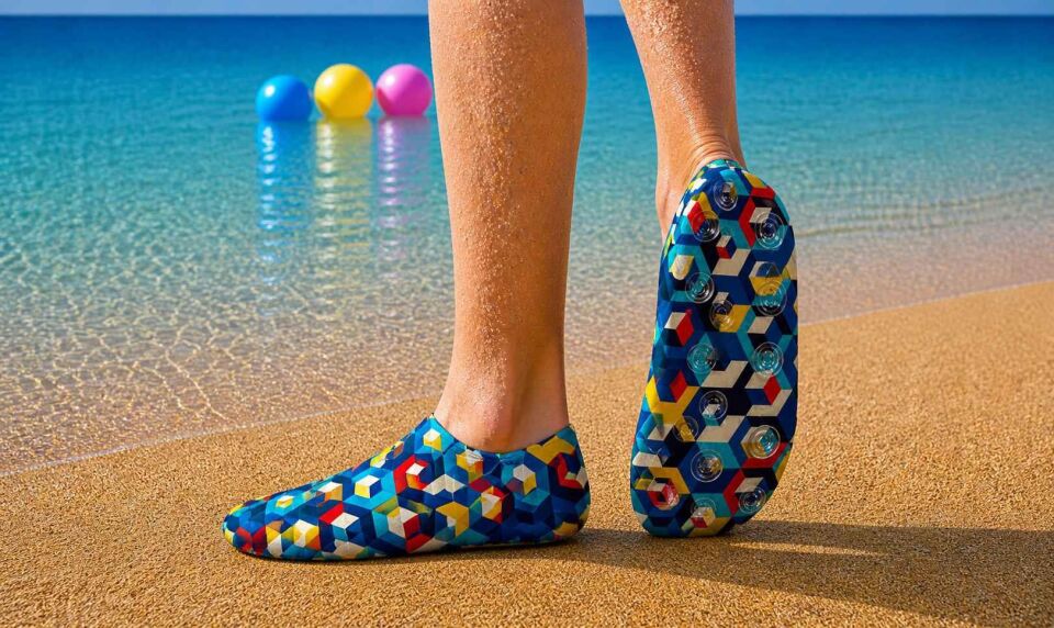 GrippToes Kaymaz Damla Tabanlı Deniz&Havuz Çorabı 7-9 yaş  (30-32) K2