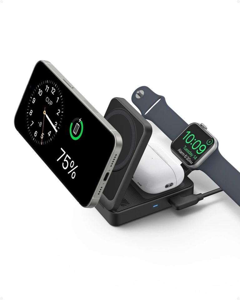 Anker MagGo Kablosuz Şarj Seti 15W B2557 Siyah