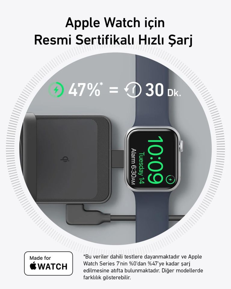 Anker MagGo Kablosuz Şarj Seti 15W B2557 Siyah