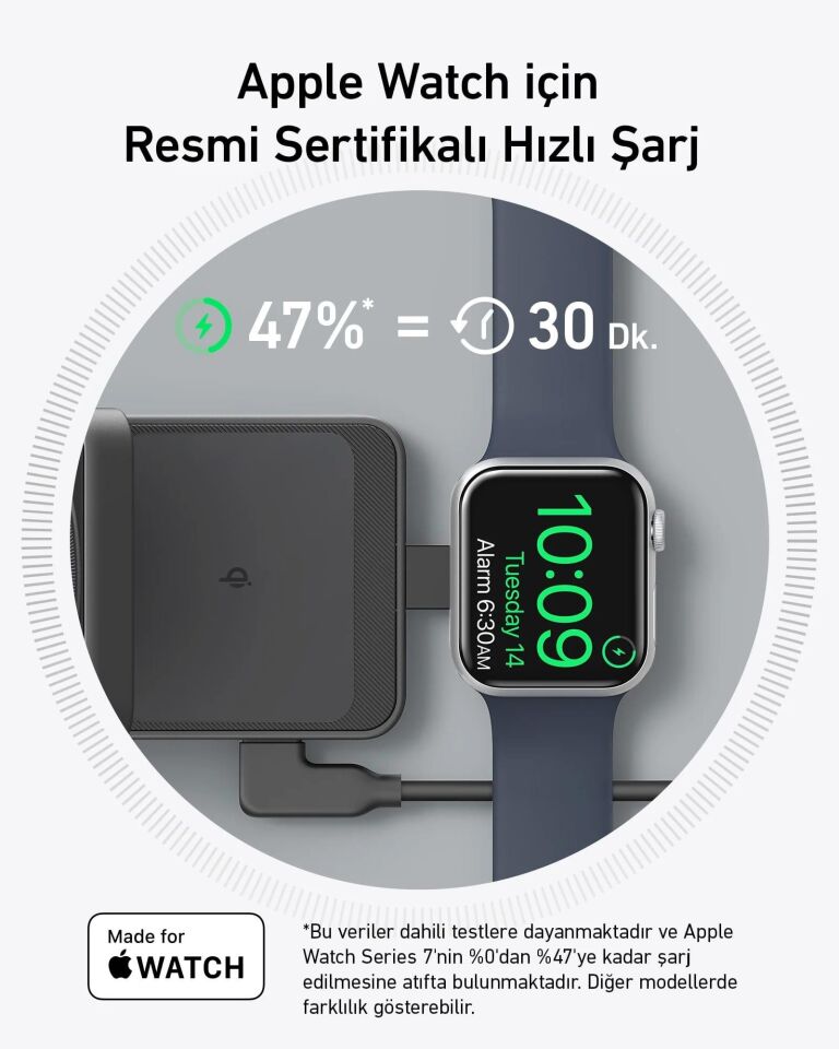 Anker MagGo Kablosuz Şarj Seti 15W B2557 Siyah