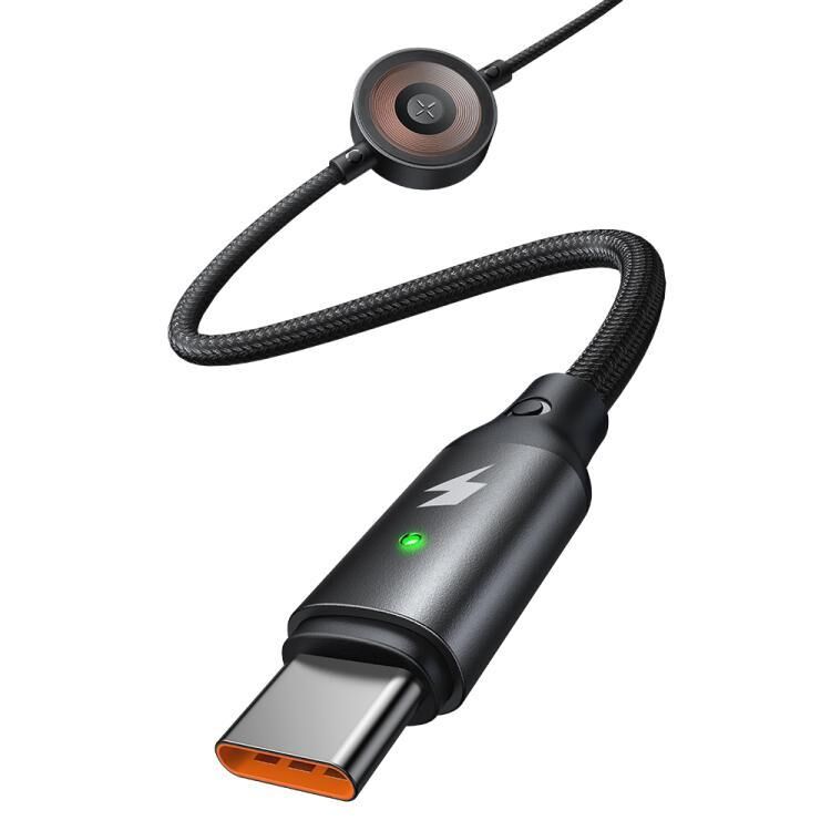 Mcdodo Ca-2580 60W 1 Type-C Ve 1 Watch Kablosuz Şarj Kablosu - Siyah