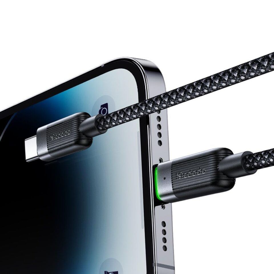 Mcdodo Ca-2010 36W Usb-C To Lıghtnıng Manyetik Sarılabilir Kablo - 1.2 M Siyah