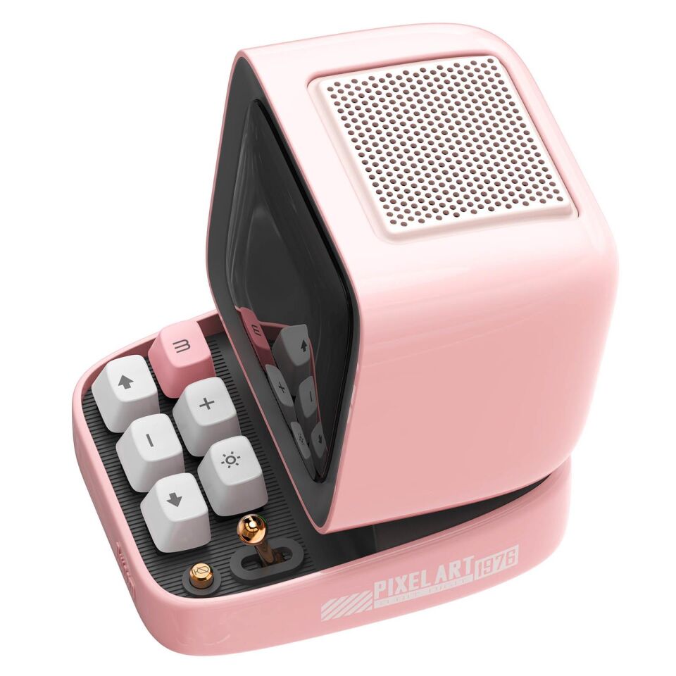 Divoom DitooPro Piksel Ekranlı Hoparlör Pembe