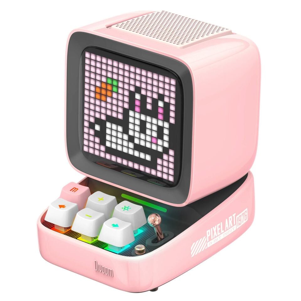 Divoom DitooPro Piksel Ekranlı Hoparlör Pembe