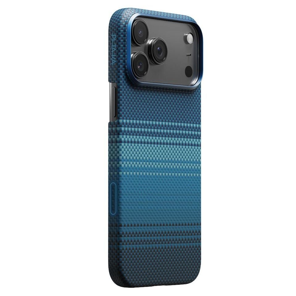 Pitaka iPhone 17 Pro Max Kılıf Magsafe Şarj Özellikli Aramid Karbon Fiber Tactile Woven Sunset-Moonrise Serisi Kılıf