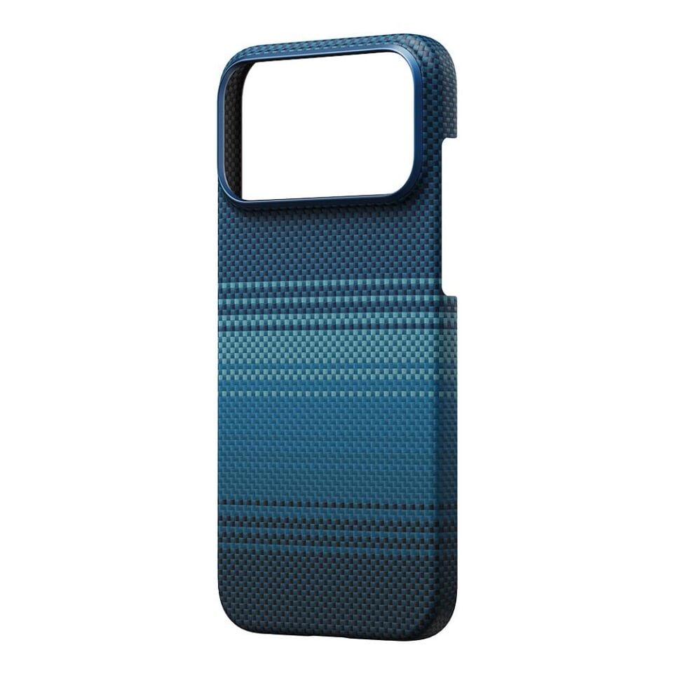 Pitaka iPhone 17 Pro Max Kılıf Magsafe Şarj Özellikli Aramid Karbon Fiber Tactile Woven Sunset-Moonrise Serisi Kılıf