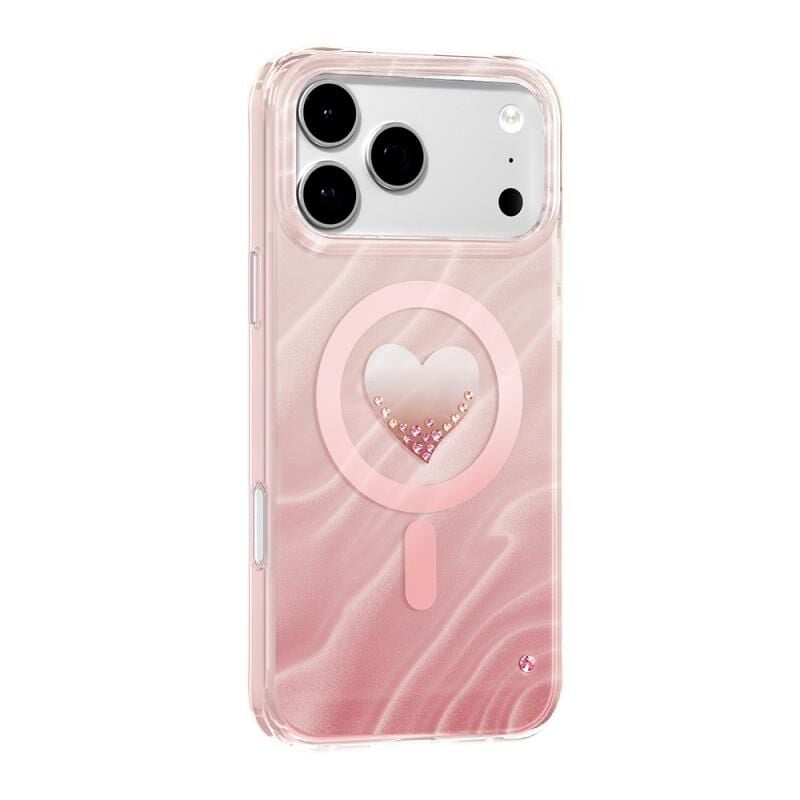 Zore Paris iPhone 17 Pro Max  MagSafe Şarj Özellikli Orjinal Swarovski Taşlı Zore Paris Rovix Sert PC Kılıf Lila