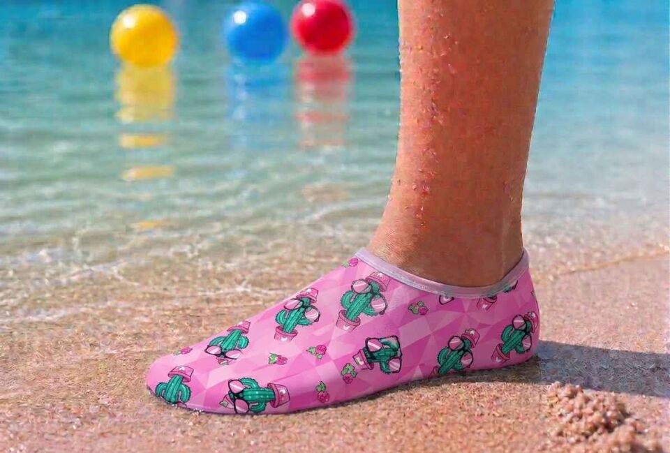 GrippToes Kaymaz Damla Tabanlı Deniz&Havuz Çorabı 9-11 yaş  (33-35) E2