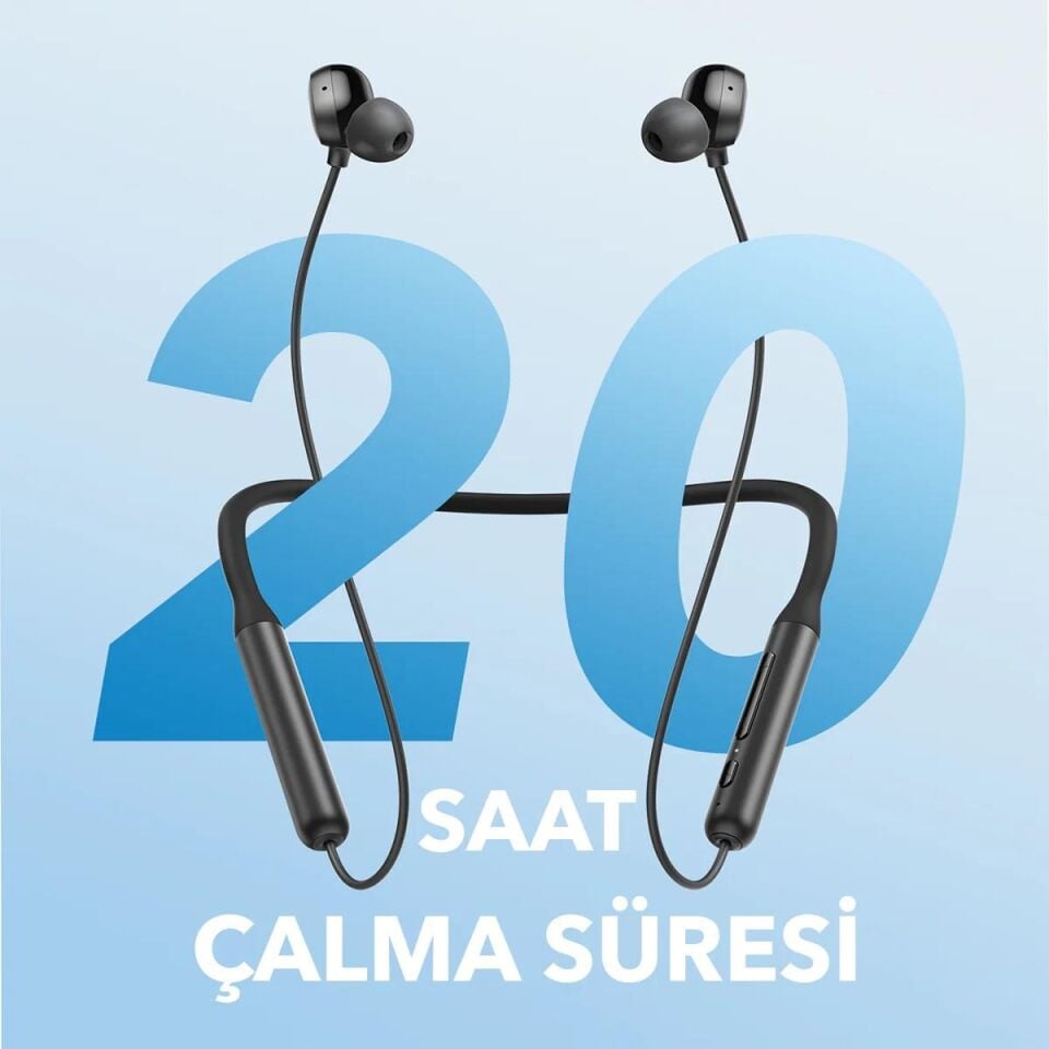 Anker Soundcore Life U2i Bluetooth 5.0 Kablosuz Kulaklık – IPX5 Suya Dayanıklı Sporcu Kulaklığı Siyah