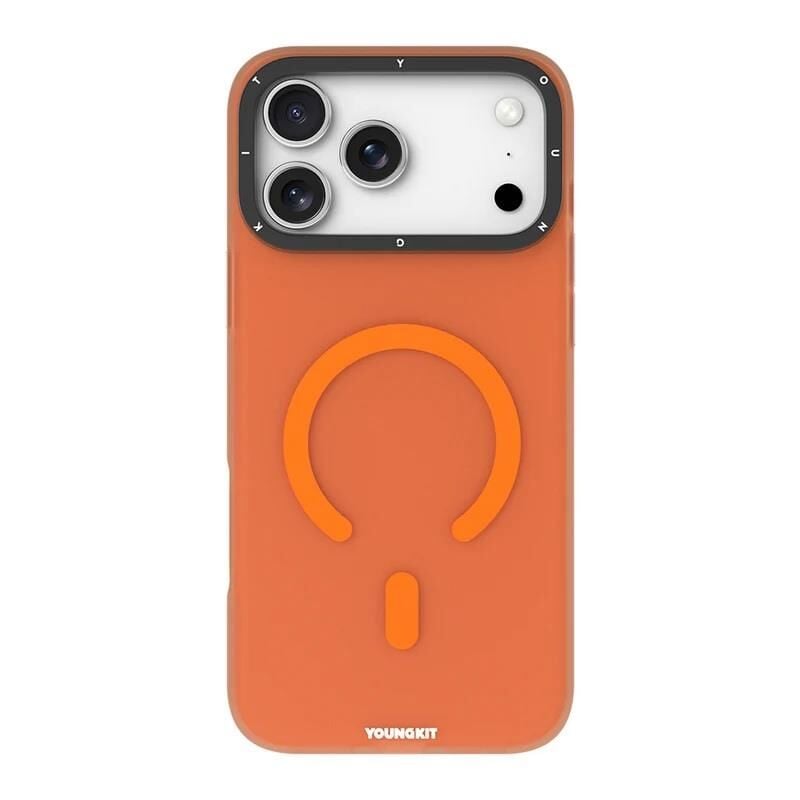 Youngkit  iPhone 17 Pro Max Magsafe Şarj Özellikli  Hidden Sand Serisi Kılıf Turuncu
