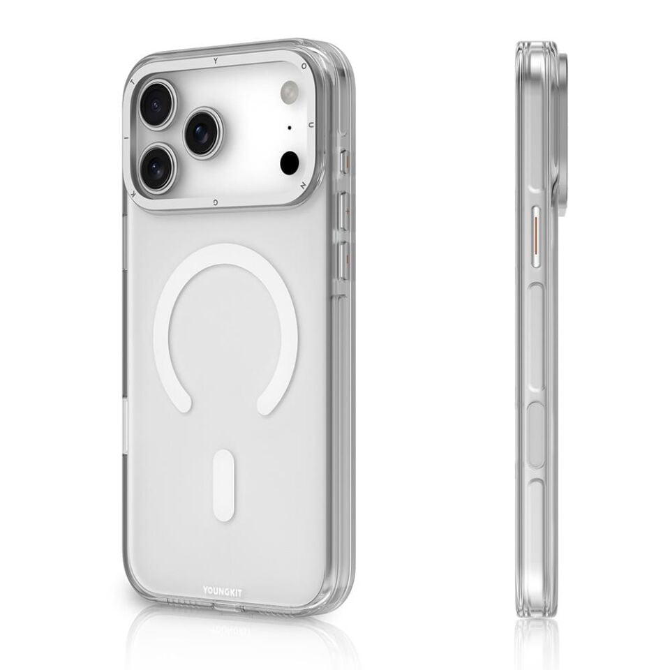 Youngkit iPhone 17 Pro Max  Magsafe Şarj Özellikli Şeffaf Youngkit Crystal Shield Serisi Kılıf