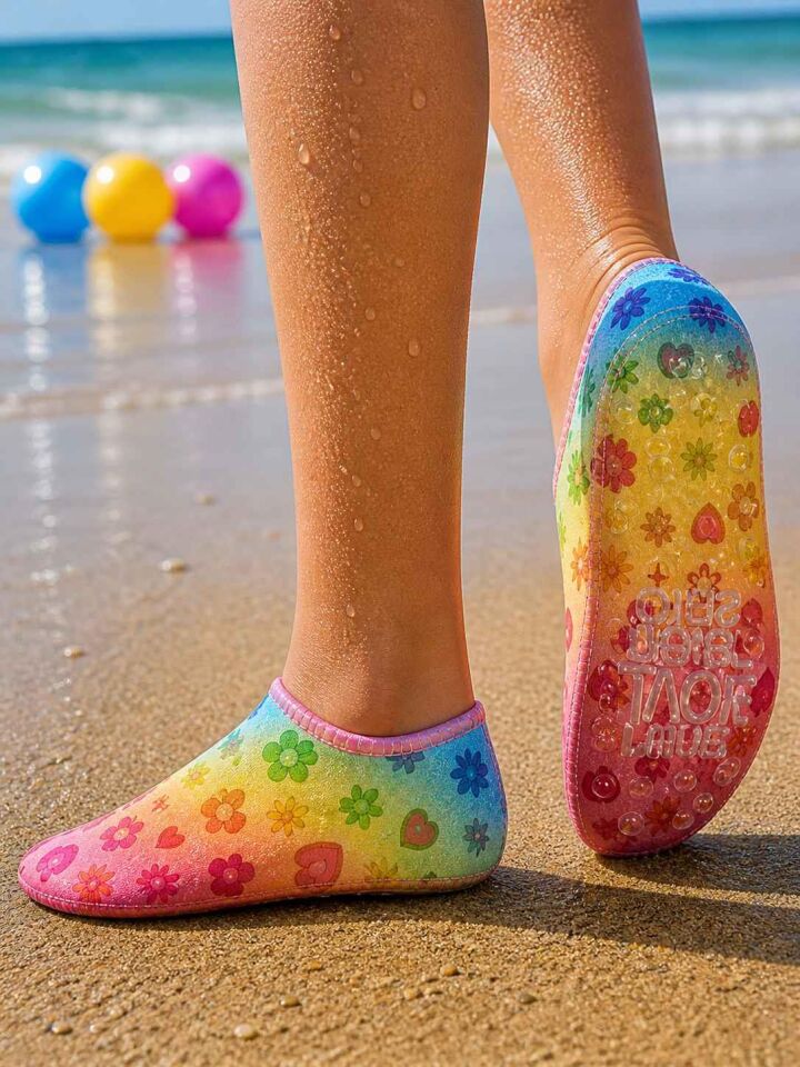 GrippToes Kaymaz Damla Tabanlı Deniz&Havuz Çorabı 9-11 yaş  (33-35) N1