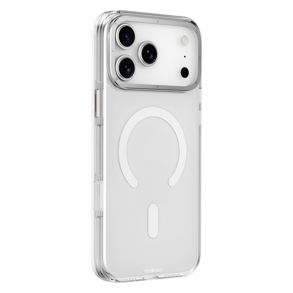 Youngkit iPhone 17 Pro Max  Magsafe Şarj Özellikli Şeffaf Youngkit Crystal Shield Serisi Kılıf Şeffaf