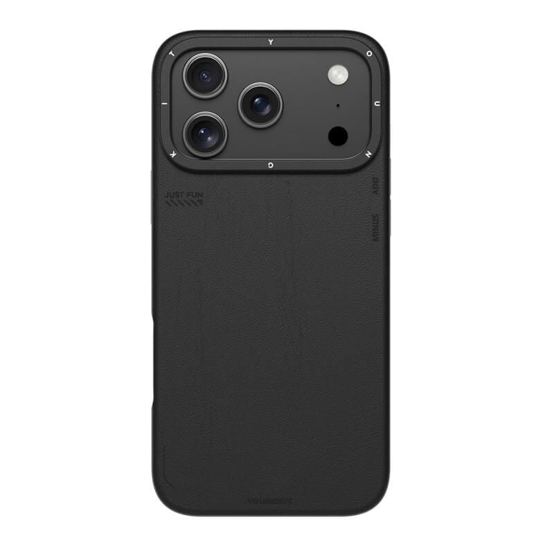 Younkit iPhone 17 Pro Max Magsafe Şarj Özellikli Basit Mat Deri Desenli Tech Fashion Serisi Kılıf