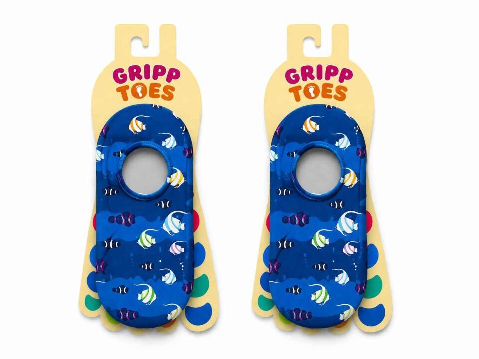 GrippToes Kaymaz Damla Tabanlı Deniz&Havuz Çorabı 9-11 yaş  (33-35) R1