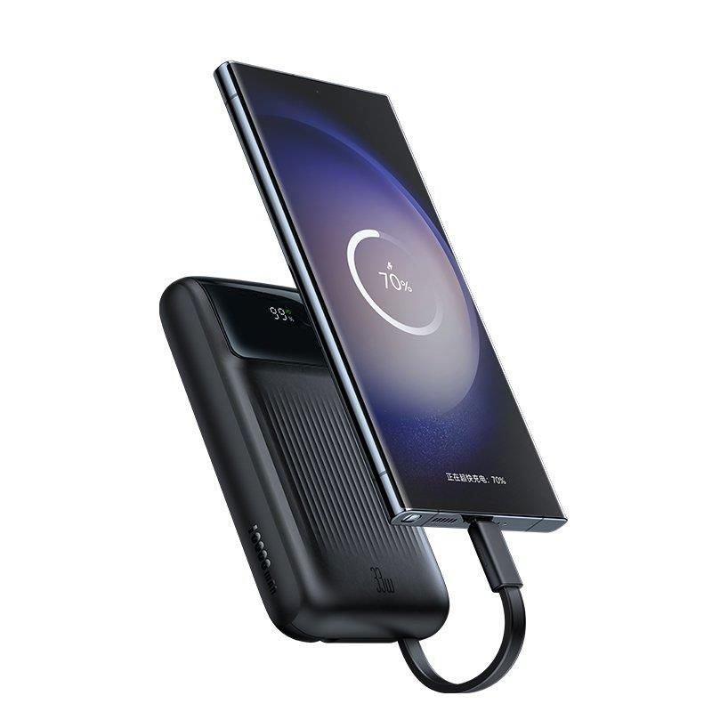 Mcdodo Mc-0231 10.000 Mah 33W Şarj Göstergeli Çift Kablolu Powerbank - Siyah