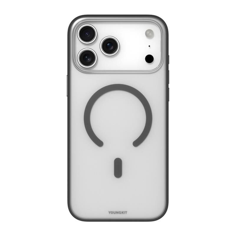 Youngkit iPhone 17 Pro Max Kılıf Magsafe Şarj Özellikli  Clear Serisi Kılıf Turuncu