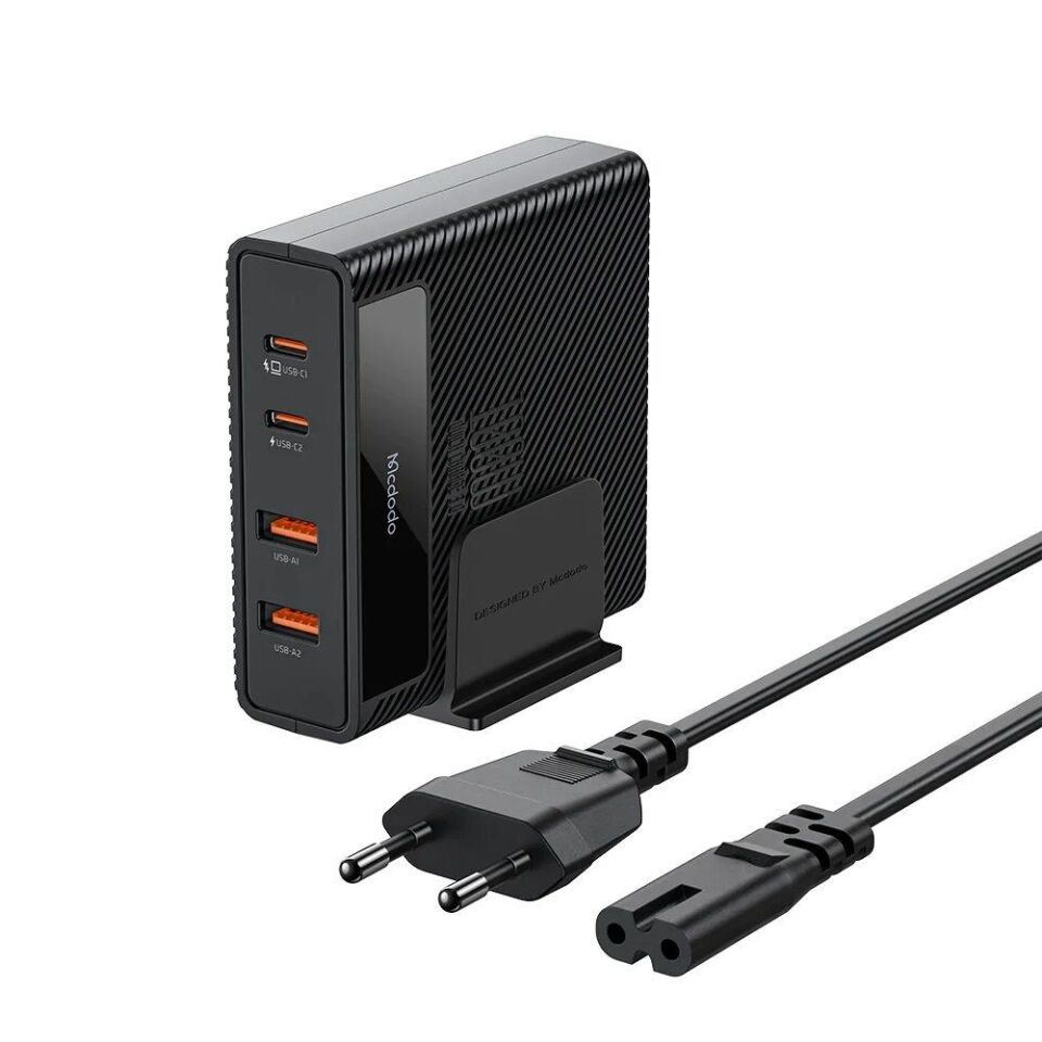 Mcdodo CH-1802 100W 2xUSB 2xType-C Girişli Powigan Hızlı Şarj İstasyonu - Siyah