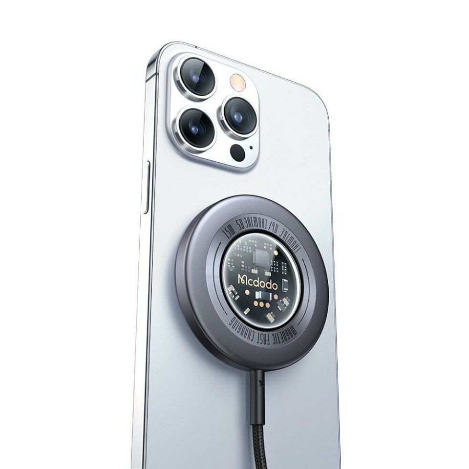 Mcdodo Ch-2330 15W Magsafe Hızlı Şarj Cihazı - Koyu Gri