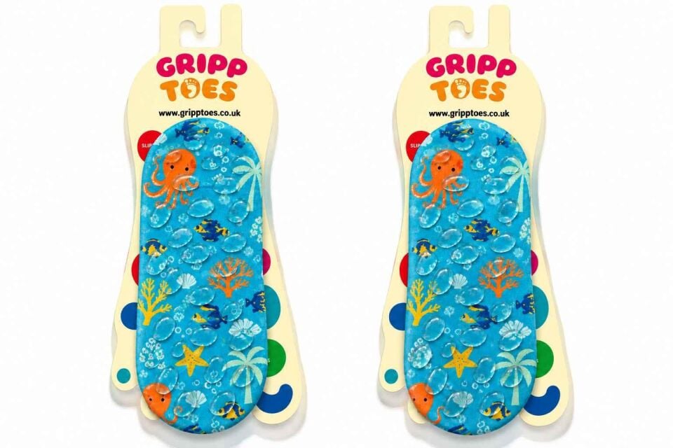 GrippToes Kaymaz Damla Tabanlı Deniz&Havuz Çorabı  N2 Çok Renkli - 21-23