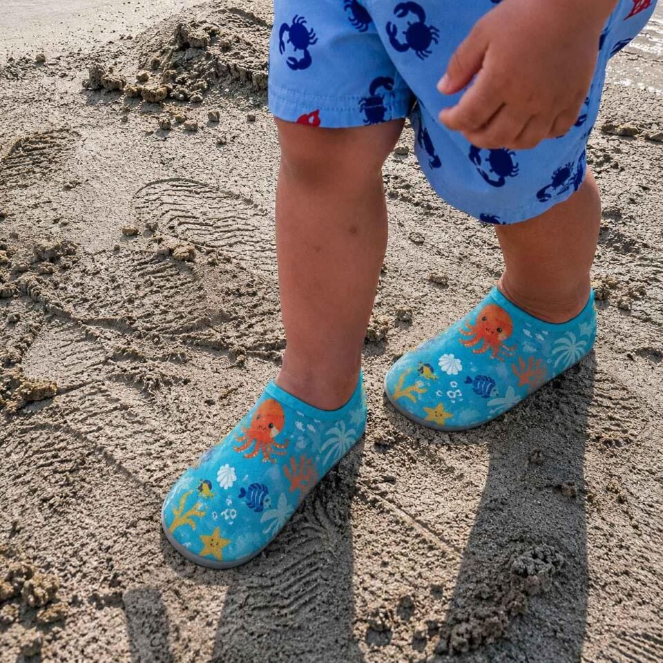 GrippToes Kaymaz Damla Tabanlı Deniz&Havuz Çorabı  N2 Çok Renkli - 21-23