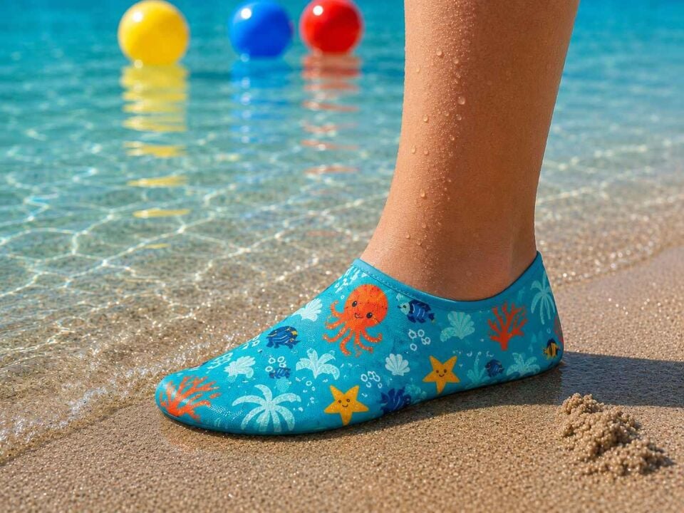 GrippToes Kaymaz Damla Tabanlı Deniz&Havuz Çorabı  N2 Çok Renkli - 21-23