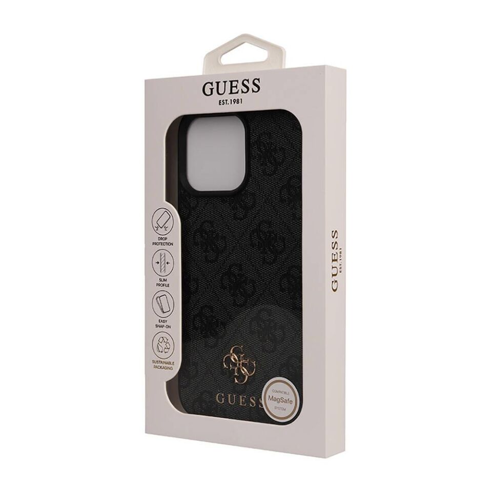Apple iPhone 16 Pro Max Kılıf Guess Orijinal Lisanslı Magsafe Şarj Özellikli Small 4G Klasik Kapak