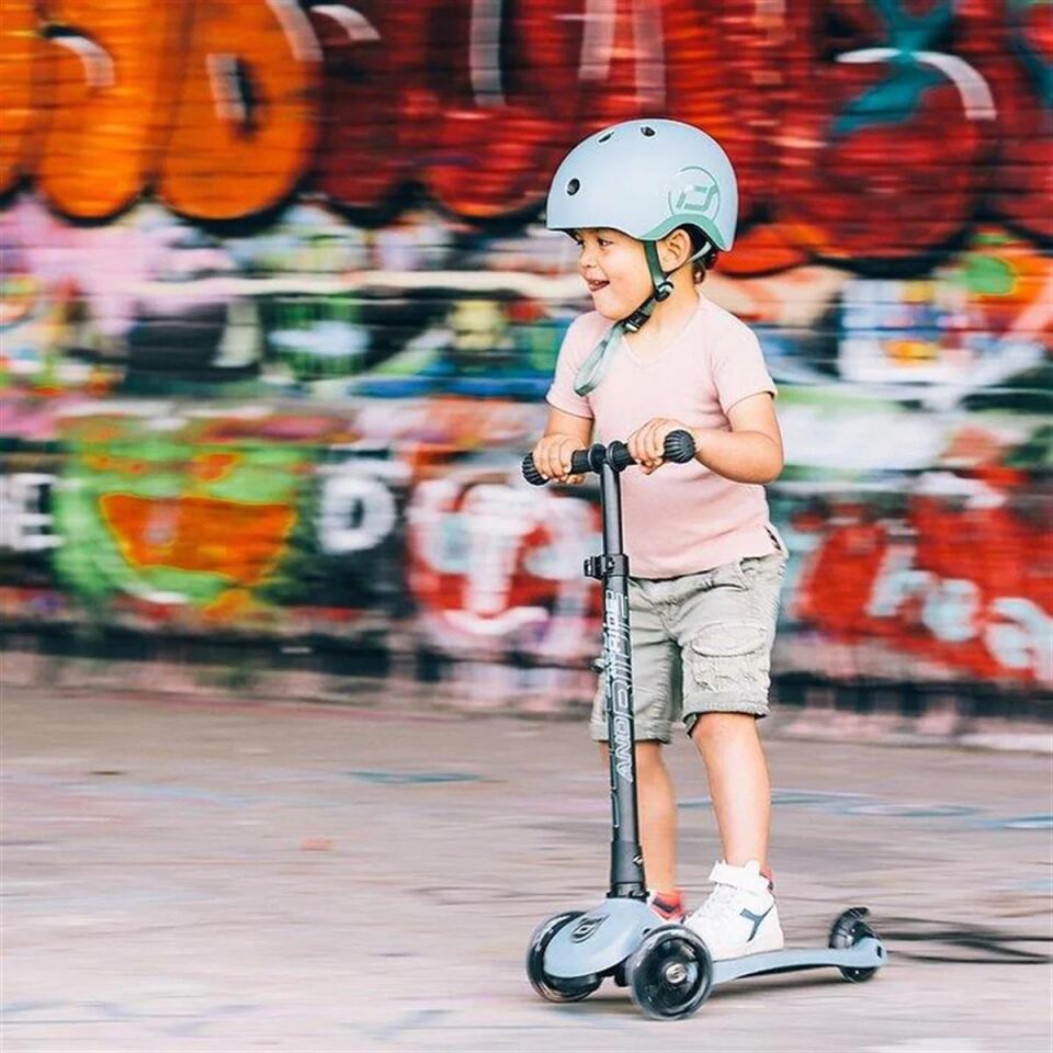 Scoot And Ride Helmet Çocuk Kaskı S-M 51-55 cm Açık Gri