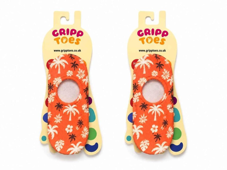 GrippToes Kaymaz Damla Tabanlı Deniz&Havuz Çorabı  L2 Çok Renkli - 33-35