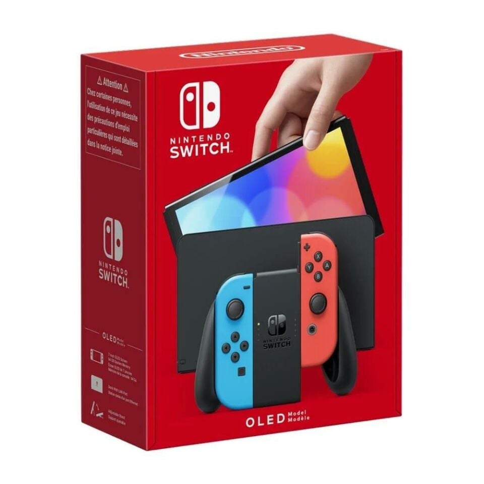 Nintendo Switch OLED Yeni Nesil Konsol Kırmızı/Mavi 64GB