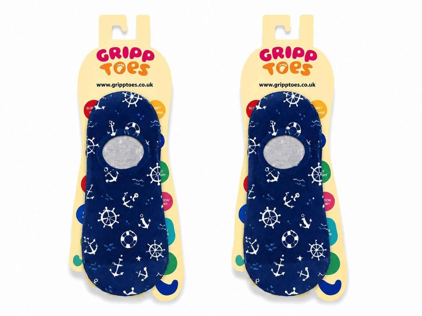 GrippToes Kaymaz Damla Tabanlı Deniz&Havuz Çorabı  P2 Çok Renkli - 27-29